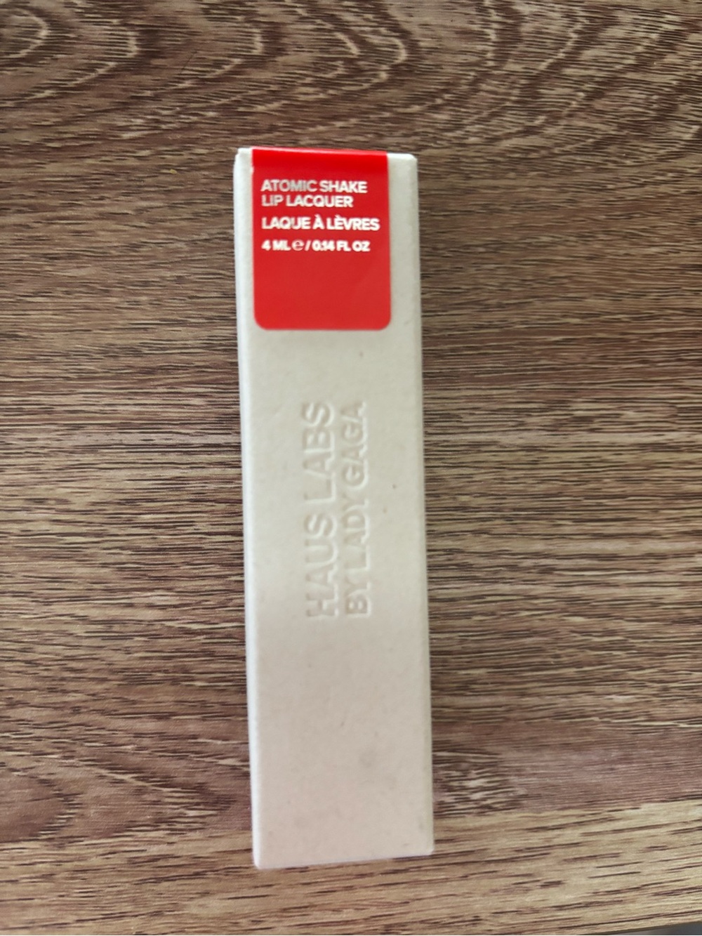 HAUS LABS Atomic Shake Lip Lacquer - red coral shine discontinued shade